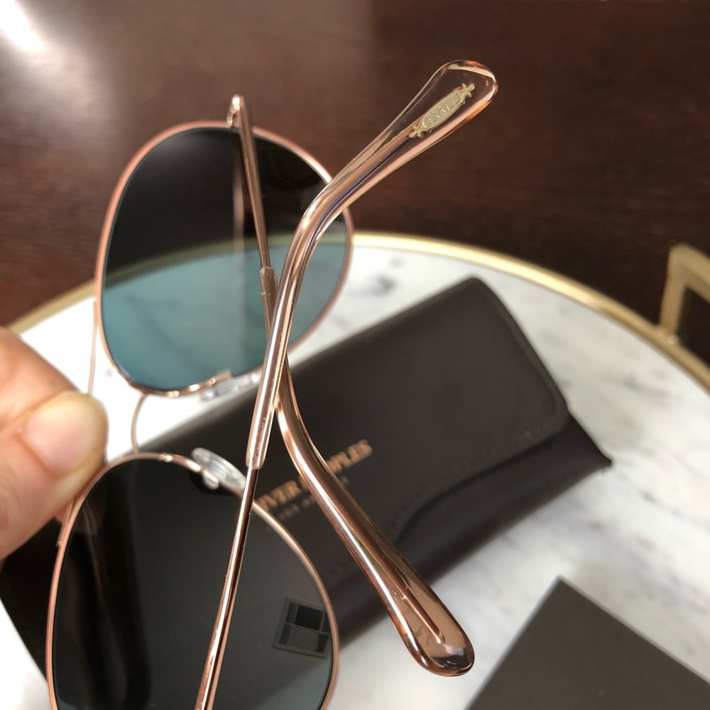 Oliver Peoples Sayer Rose Gold Mirrored Sunglasses - Picture 8 of 8